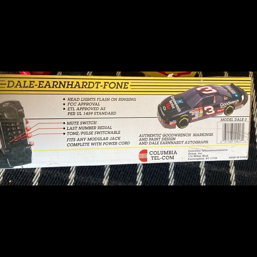 #3 DALE EARNHARDT FONE GOODWRENCH COLUMBIA TEL-COM TELEPHONE NEW IN BOX - Picture 4 of 4